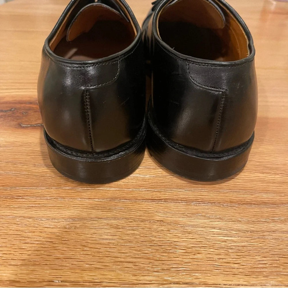 Allen Edmonds MISMATCHED R10 L9.5 Cap Toe Black Leather Shoes Career Formal USA - Picture 3 of 7